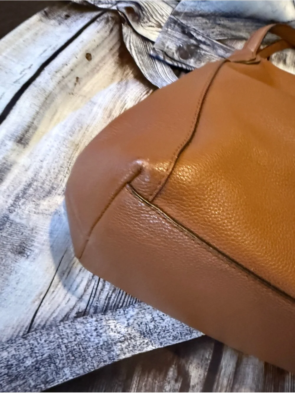 COACH Edie 31 Brown Leather Shoulder Tote